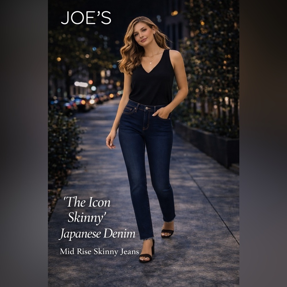W28 Joe’s Jeans “The Icon Skinny” Japanese Denim – Mid Rise Skinny Jeans